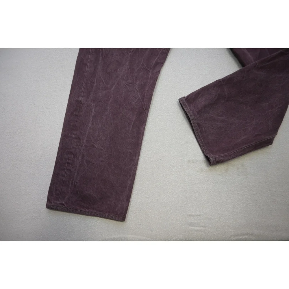 Levi's 501 Jeans Mens 42x30 Purple White Oak Cone Denim Button Fly Straight